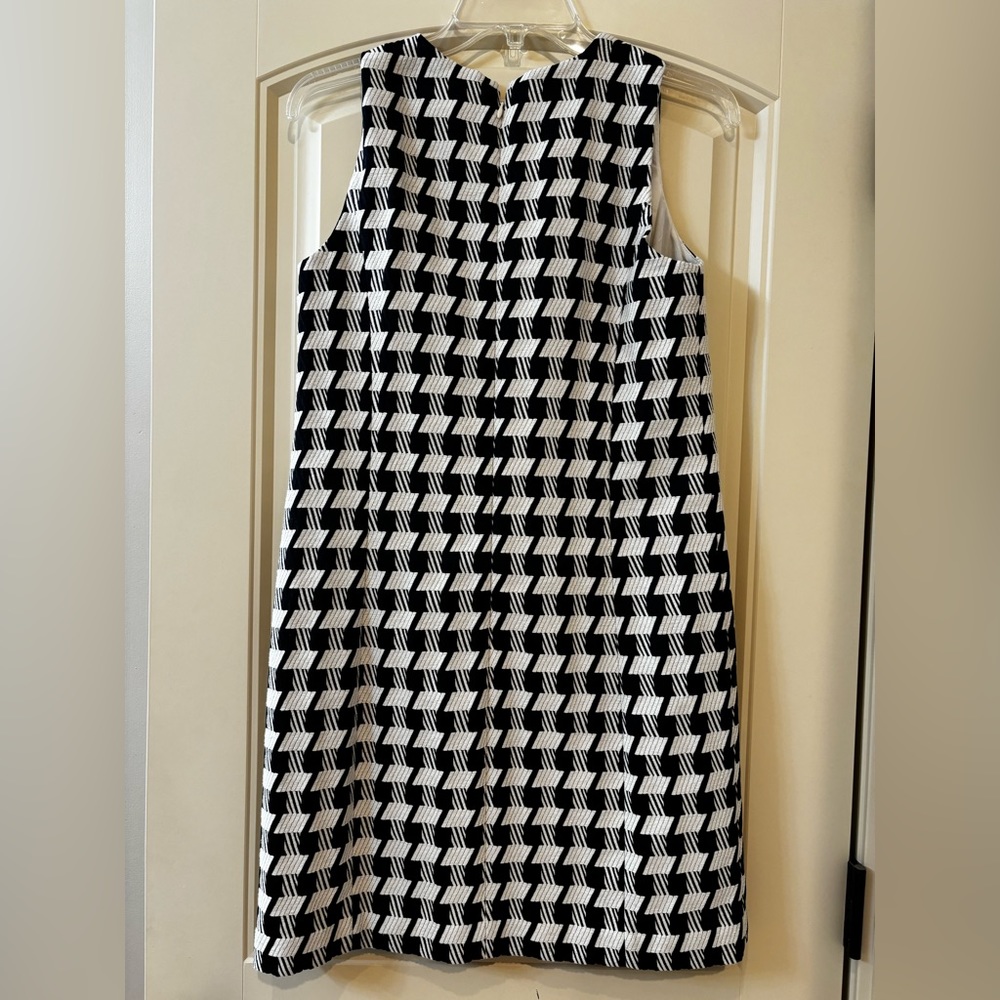 Ann Taylor Factory navy/off-white houndstooth dress - Picture 3 of 3